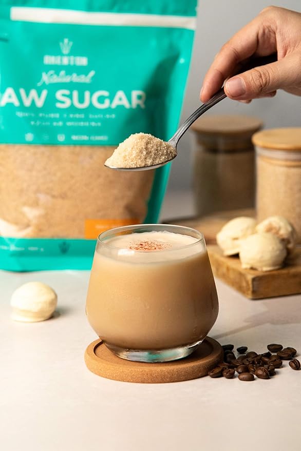 Akenton Natural Raw Cane Sugar, 1.5 Pound Resealable Bag | 100% Natural, Unprocessed, Unbleached, Unrefined Sugar | Gluten-Free, Vegan, Kosher | Non-GMO Project Verified