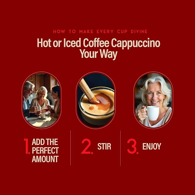 RIO Cappuccino Flavoring Coffee Syrup for Hot or Iced Drinks and Desserts, Rich and Creamy Flavoring Sweetened with Pure Cane Sugar, Barista-Grade  Flavor Syrups For Coffee Drinks at Home & Work - 700ml
