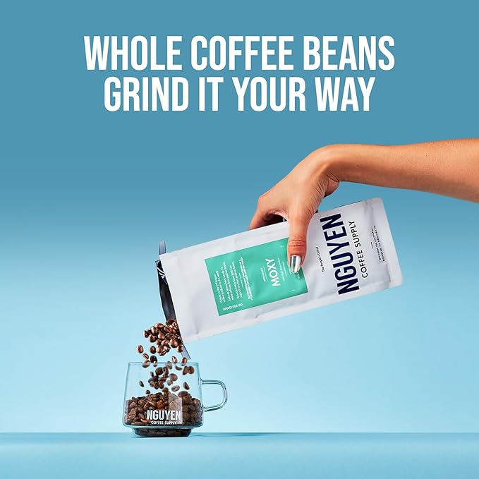 Nguyen Coffee Supply - Moxy Arabica: Medium Roast Premium Whole Coffee Beans, Vietnamese Single Origin, Direct Trade, Roasted in Brooklyn [12 oz Bag]