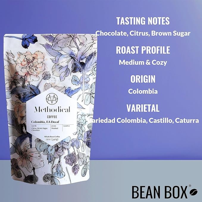 Sunset Decaf - Roasted by Methodical Roasting - Whole Bean Coffee - 12 Ounce Bag