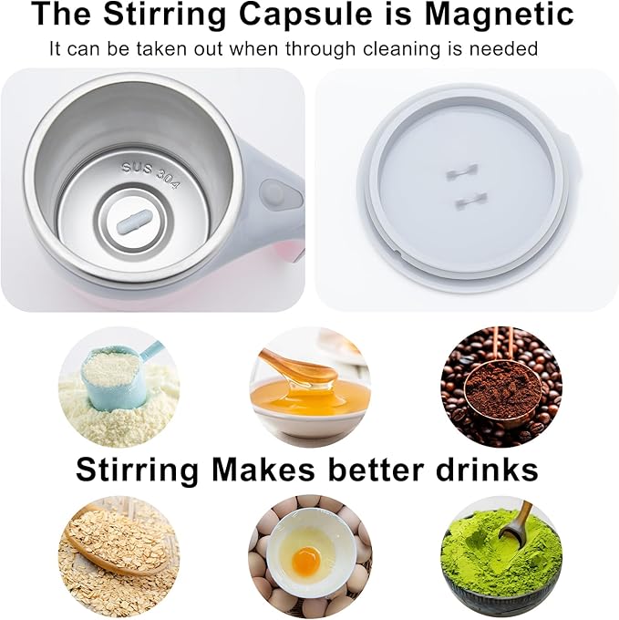 Self Stirring Coffee Mug, Auto Stirring Coffee Mug Rechargeable Self Mixing Coffee Cup for Coffee, Tea and Milk - 2 Pack (Model Combo 2)