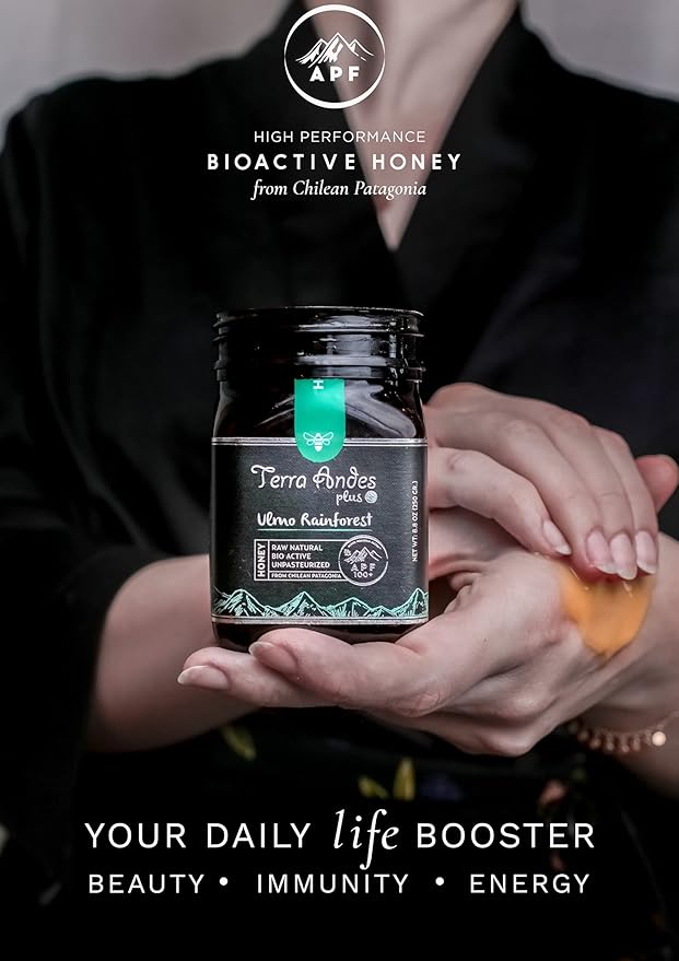 Ulmo Rainforest Raw Honey by TERRA ANDES PLUS | APF 150+ Pure Honey, 17.6 oz