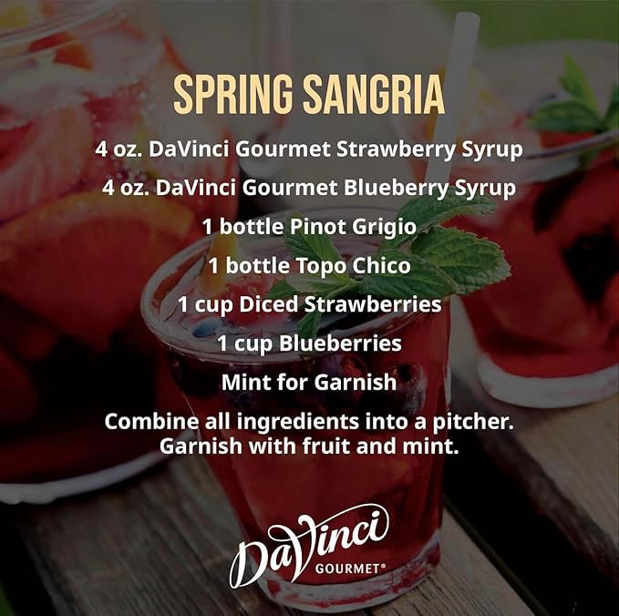 DaVinci Gourmet Classic Blueberry Syrup, 25.4 Fluid Ounces (Pack of 4)