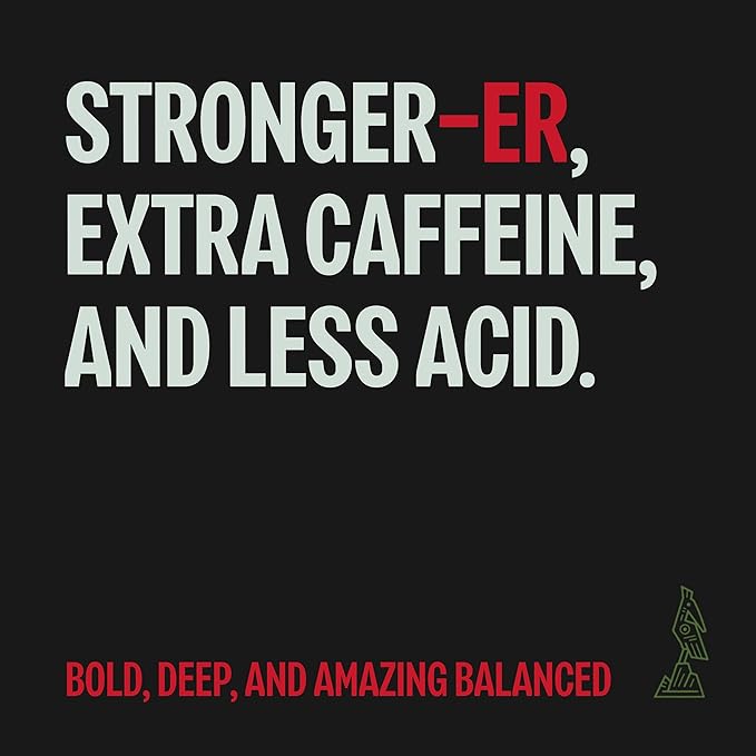 BAZAN COFFEE - Too Strong Robusta Vietnamese Whole Bean Coffee Dark Roast, Single Origin, High Caffeine & Low Acid Coffee, Bold Espresso Coffee Beans for Espresso Lovers, Full Bodied Flavor - 32oz Bag