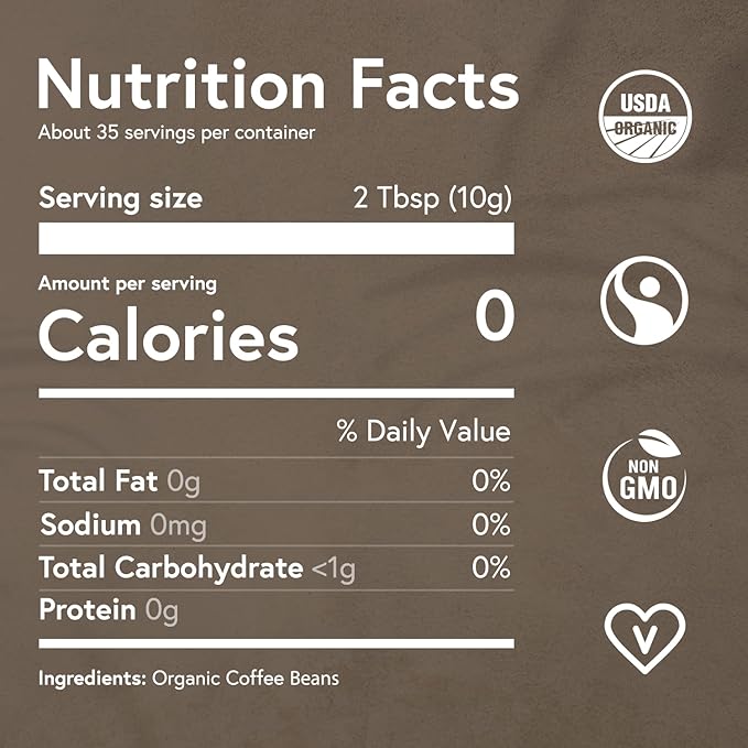 Fabula Low Acid Coffee, USDA Organic Ground Coffee Medium Roast - Non GMO - No Molds - Mycotoxins Pesticides Free - Single Origin Coffee - 12 oz