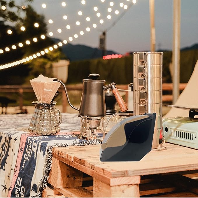 MIAO JIN Coffee Filter Paper Holder with Dustproof Cover Coffee filter Storage for #1 & #2, V60 & #4 cone-shape fan-shape filters Coffee Bar Accessories decor (Black)