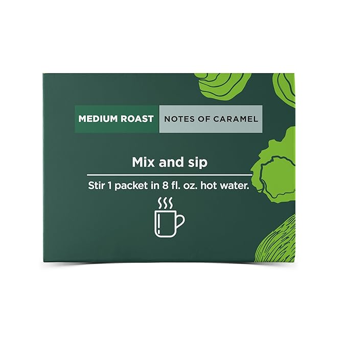 Four Sigmatic Organic Instant Coffee Powder | Mushroom Coffee Instant Mix with Cordyceps, Chaga and Eleuthero for Better Focus and Immune Support | 10 Packets