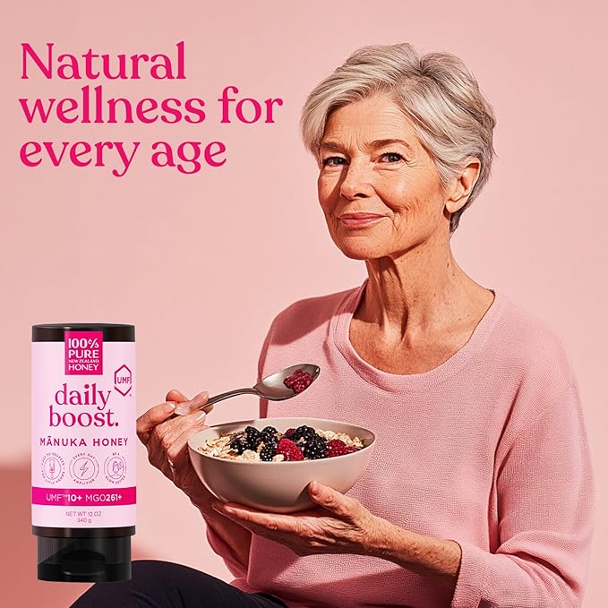 Manuka Honey New Zealand 100% Pure UMF 10+ MGO 261+ Squeezy Honey Raw & Unfiltered Certified Award Winning Silky Smooth Taste & Texture 12 Oz