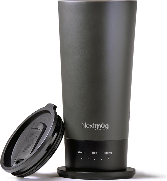 Nextmug Go - Temperature-Controlled, Self-Heating Travel Mug (Graphite - 16 oz.)