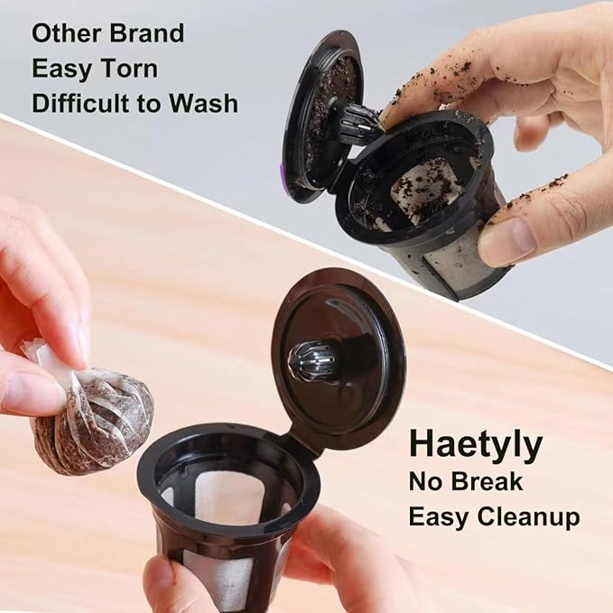 100 Count Disposable Coffee Paper Filters Compatible with Keurig Single Serve 1.0 and 2.0, Fits All Brands Reusable K Cup Filters