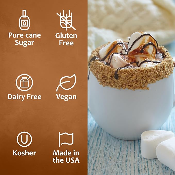 Syruvia Coffee Syrup, S'mores Flavored Syrup for Drinks, Lattes, and Desserts – 25.4 fl oz