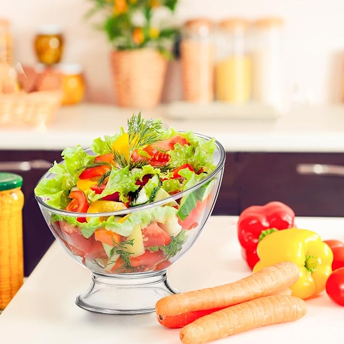 Frcctre 2 Pack Coffee Pods Holder, Plastic K Cup Holder Coffee Capsule Pods Storage Container Creamer Organizer, Round Serving Bowl Candy Dish Fruit Salad Bowl