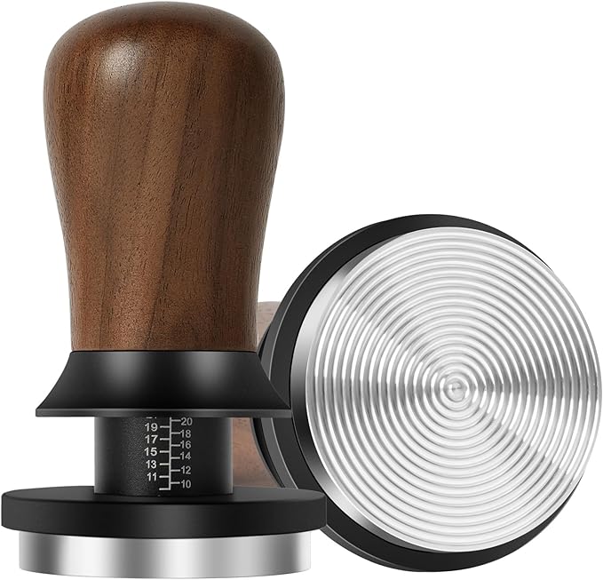 PUSEE 58.5mm Espresso Coffee Tamper - Premium Barista Coffee Tamper, Constant 30lb Calibrated Double Spring Stainless Steel Ground Espresso Tamper,Fits for All 58mm Portafilters,Espresso Accessories
