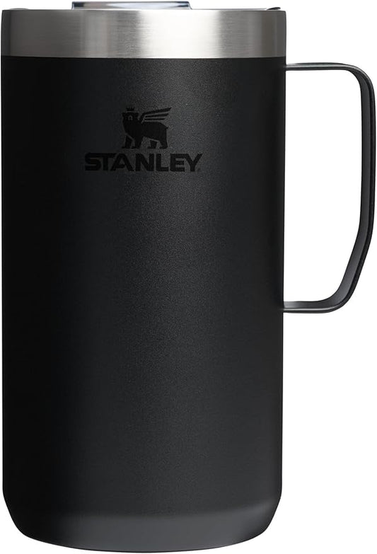 Stanley Stay-Hot Camp Mug 12 oz & 24 oz | Press Fit Drink Through Lid | Cup for Coffee, Tea and Drinks | Insulated Stainless Steel Coffee Mug | BPA-Free