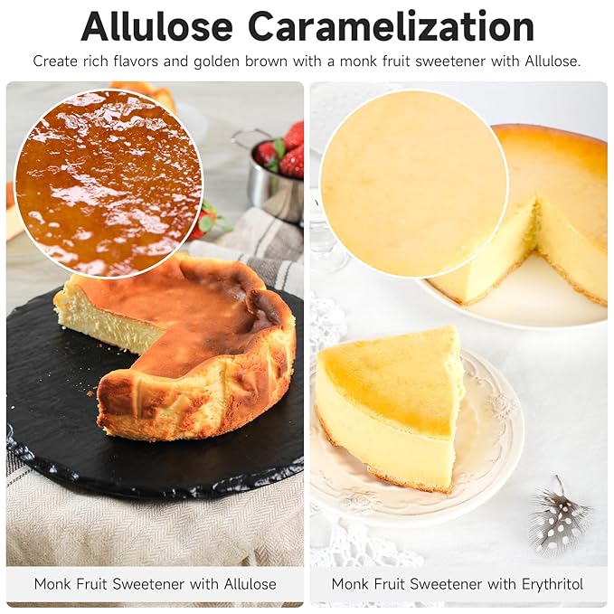 SPICEEL Monk Fruit Sweetener with Allulose - Zero Calorie White Sugar Substitute, No Erythritol, Keto Friendly, from Monk Fruit Extract for Baking, Coffee&Tea, Gluten Free, Vegan, Sugar Replacement(1lb pack of 1)