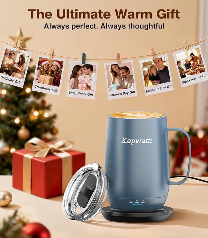 Heated Coffee Mug T2-Plus, 20oz Leading Large Capacity Self Heating Mug, Up to 8 Hrs Battery & Hot Up to 149℉, Smart Coffee Mug for Women, Men