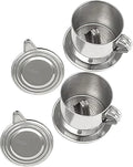 2Set Vietnamese Coffee Filter Stainless Steel Coffee Pot Drip Infuse Cup Brewing Teapot No Need Paper Drip Coffee Pot Machine Filter Attractive Processing, Reusable Coffee Filters