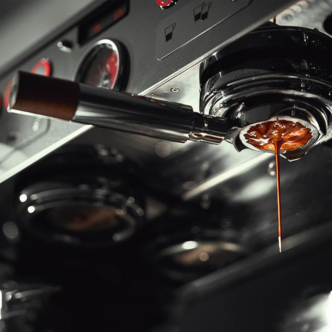 IKAPE 58mm Bottomless Naked Portafilter Silver, Suitable for E61, Flair 58, ECM, Rocket, Sanremo, Synesso, Slayer, VBM Coffee Machines (Included 20g Capacity Filter Basket)