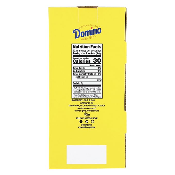 Domino® Sugar Packets, 400 Sugar Packets (2.8 g each) in Dispenser Box