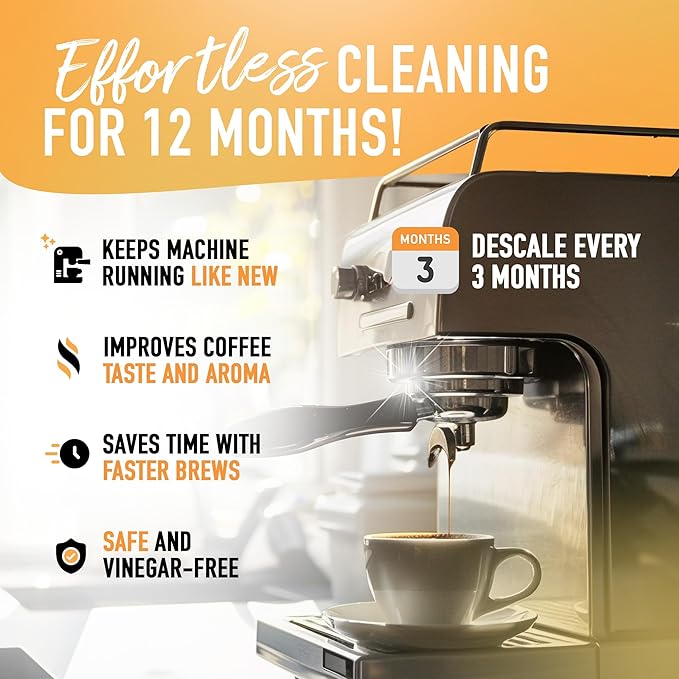 Oh Yuk Coffee Machine Descaler - Cleaning and Descaling Solution Universally Compatible for All Brands and Machine Types: Breville, Delonghi, Nespresso, Keurig - 16 oz (1)