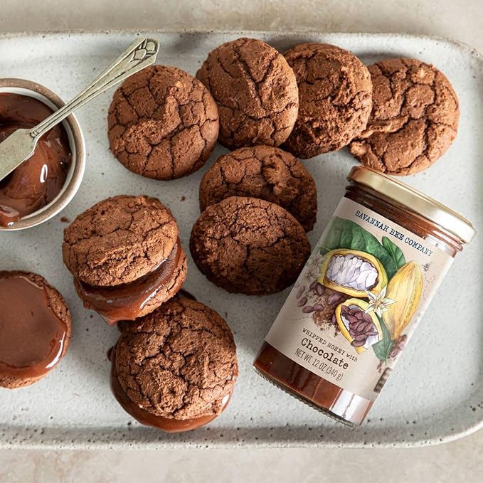 Savannah Bee Company Whipped Honey - All Natural Spreadable Honey (12 Ounce (Pack of 1), Chocolate)