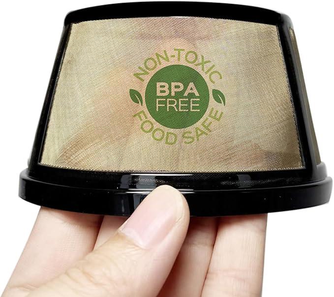 2-PACK Gold Reusable 8-12 Cup Basket Coffee Filter for Mr. Coffee Coffee Makers and Black & Decker Coffee Maker