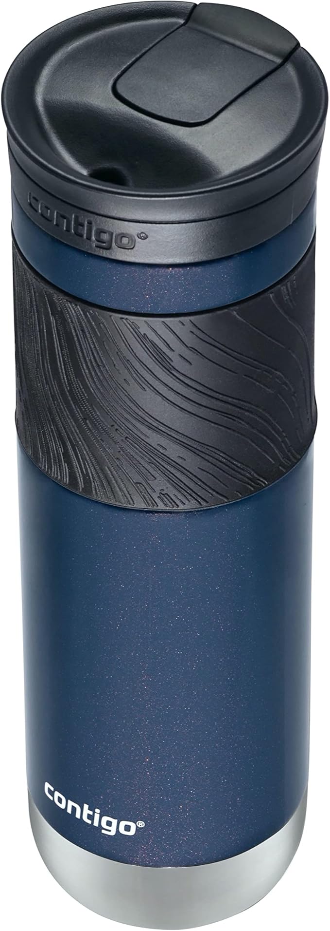 Contigo Byron 2.0 Stainless Steel Travel Mug with Snapseal Lid and Grip, 24oz, Midnight Berry, BPA Free and Leak Proof