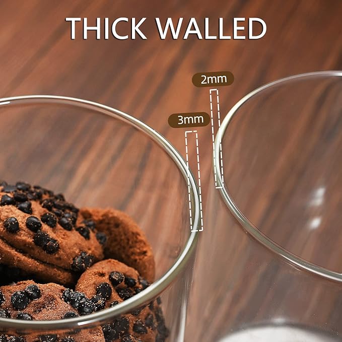 umieo 50oz (1400ml) Glass Jar with Lid Airtight Food Storage Container Bamboo Large Clear Canisters Hold Coffee Beans Candy Nuts Sugar