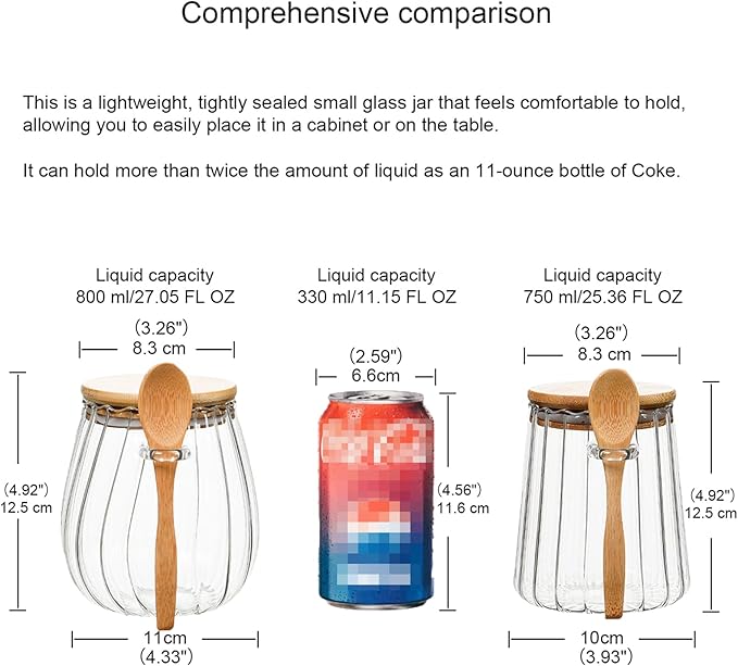 CNWSGEM Sugar Bowls Sugar Container 25.36 FL OZ Glass Coffee Canister Airtight Food Storage Jar with Lid and Spoon Candy Jar Coffee Bar Accessories Storage Beans Powder (Oval)