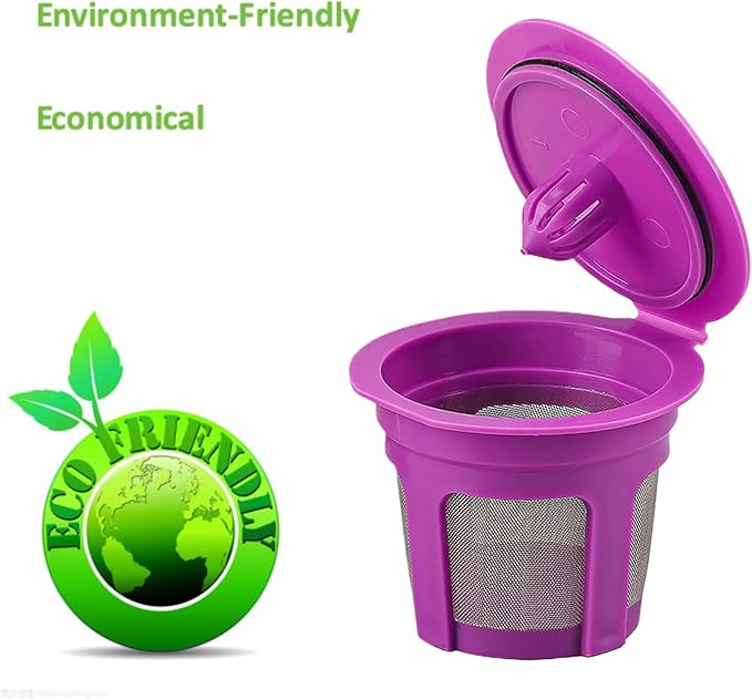 4 Pack Reusable K Cups Coffee Filters, Compatible with Keurig Brewers 1.0 and 2.0Coffee Makers - Universal Kcup Filters