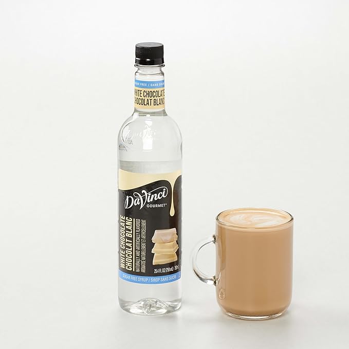 DaVinci Gourmet Sugar-Free White Chocolate Syrup, 25.4 Fluid Ounces (Pack of 4)