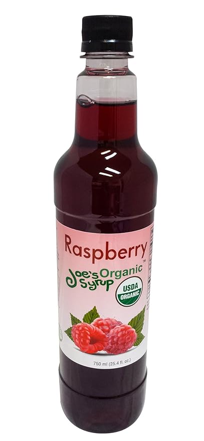 Joe’s Syrup Organic Flavored Syrup, Organic Raspberry, 750 ml