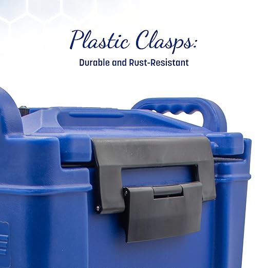 Carlisle FoodService Products 5-Gallon Insulated Beverage Dispenser, Cateraide, Food-Grade with Handles, Rugged PE Shell with PU Insulation for Coffee, Tea and Hot or Cold Drinks, Blue - Made in USA