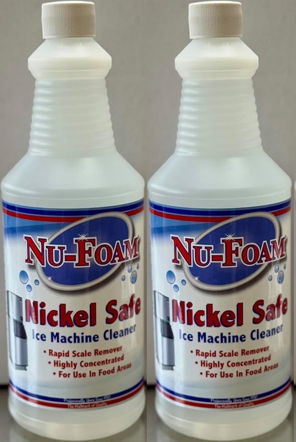 Nu-Foam Ice Machine Cleaner and Descaler, 32 fl oz, Nickel Safe, Compatible with All Major Brands (32 oz (Pack of 2))
