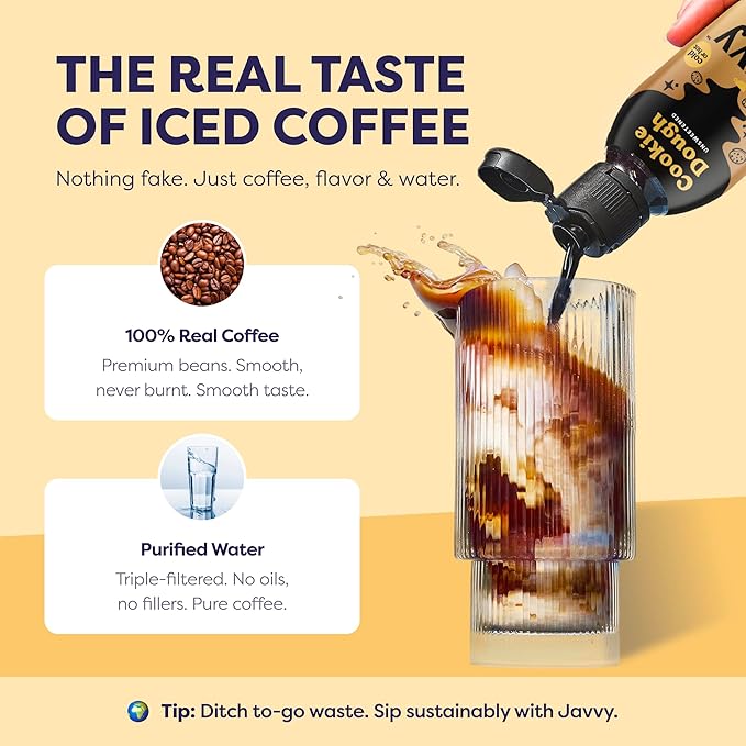 Coffee Concentrate - Limited Release Flavors - Cold Brew Coffee, Perfect for Hot or Iced Instant Coffees, Hot Drinks, Cold Brew Concentrate, 35 Servings - Cookie Dough