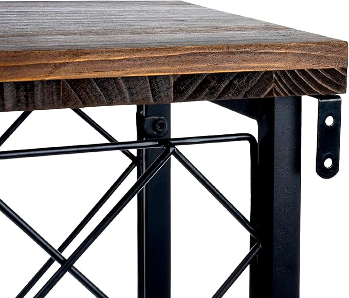 MyGift Wine Rack Freestanding Floor Stand, 9 Tier Wine Bottle Shelf - Holds up to 54 Bottles (with Wood)