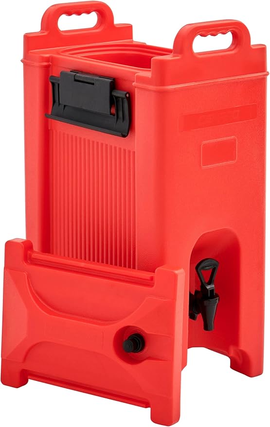 Commercial Beverage Dispenser 5-Gallon Insulated Hot and Cold Beverage Dispenser/Server, NSF, Red (29A-156)