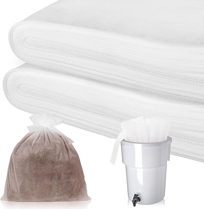 50 Piese Cold Brew Coffee Filters with Drawstring, 20" X 20" Commercial Cold Brew Bags for Commercial Model Cold Brew Coffee Makers and 5 Gallon Commercial Systems, Brew Up To 5 LBS Coffee