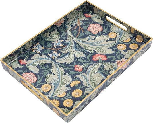 Coffee Table Trays for Living Room Serving Tray with Handles, Modern Large Tray for Ottoman Coffee Table