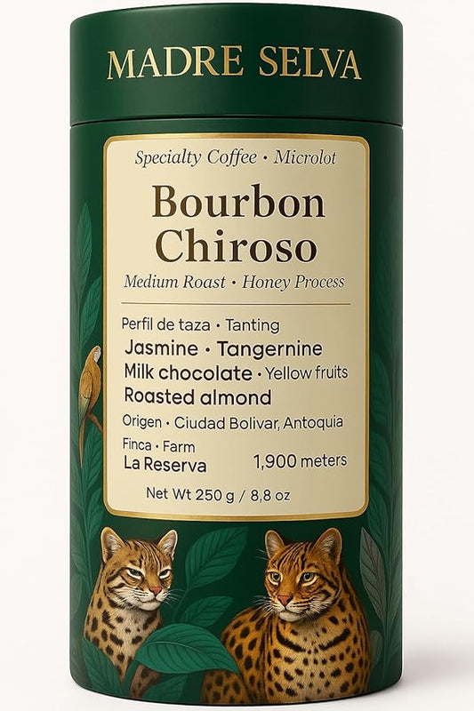 Colombian Specialty Coffee Whole Bean Medium Roast Arabica Bourbon Variety Gourmet Fresh Roasted Low Acid Balanced Flavor Rich Aroma Smooth Notes Single Origin High Altitude Gift Ready 8.8oz 250g