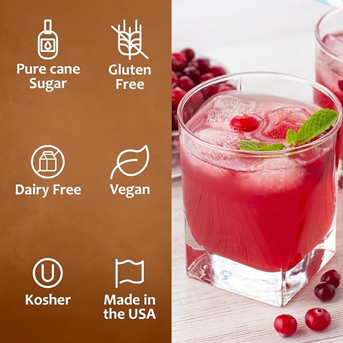 Syruvia Cherry Syrup, Flavored Syrup for Drinks, Cocktails, Lemonades, Iced Teas, and Desserts – 25.4 fl oz