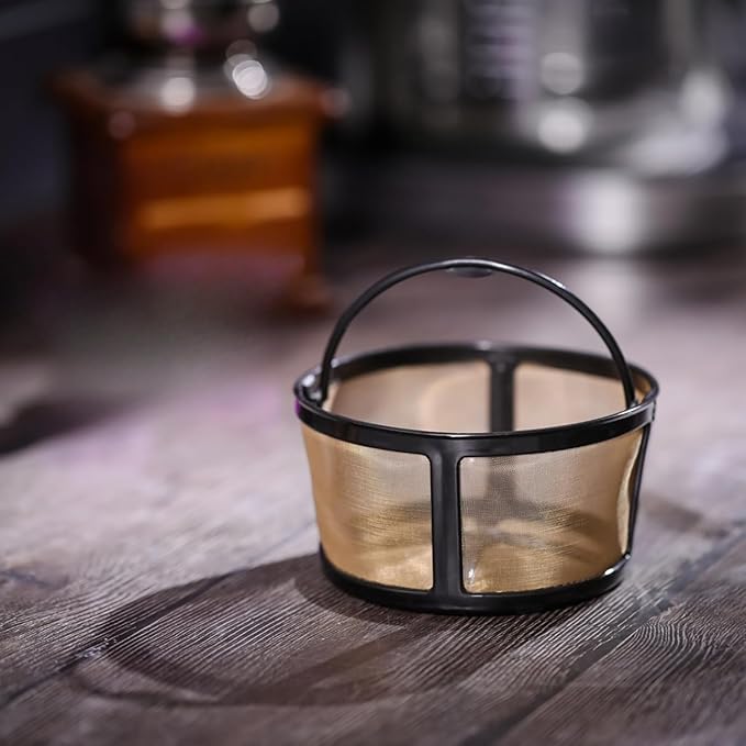 Reusable Keurig Mesh Coffee Filter Basket for K Duo, K-Duo Essentials, Keurig Duo Hot & Iced Coffee Makers by PureHQ – Refillable Gold Tone Carafe Filter for Ground Coffee