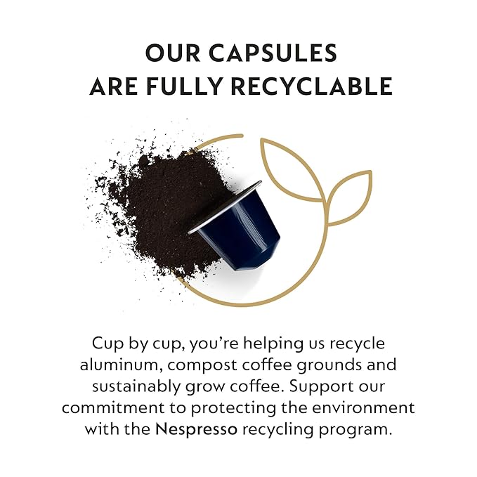 Nespresso Capsules Original Line, Kazaar, Dark Roast Coffee, 50 Count Coffee Pods