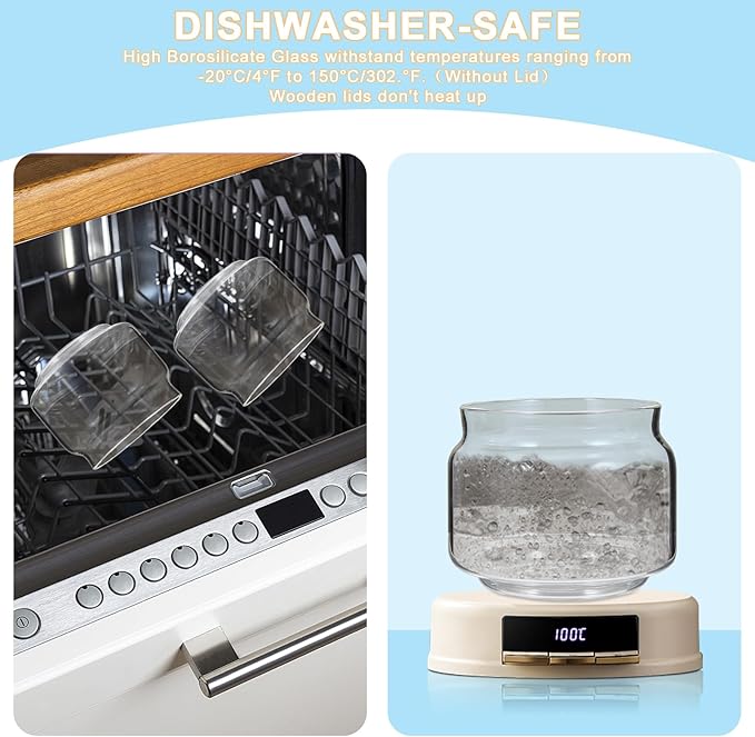 Glass Spice Jar Coffee Sugar Container Airtight Glass Jar Food Storage Canisters Bottle for Kitchen Seasoning Tea Herb Overnight Oats Bar Parfait Snacks (6 * 250ml(8.4oz))