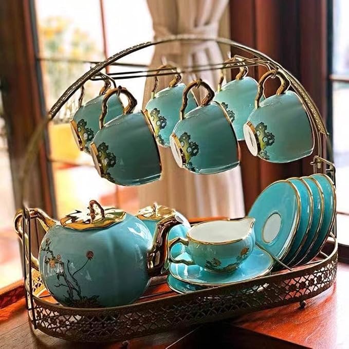 Mug Holder Coffee Cup Rack Stand Dishes Organizer Wrought Iron Drainer Storage Drying Rack for Counter Cabinet Table Kitchen Restaurant Office (Gold A)