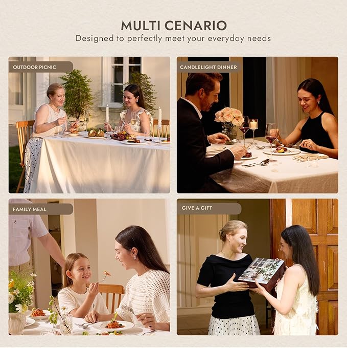 KINGSTONE Dinner Spoon Set, 24-Piece Tablespoons Silverware Spoons, Premium Food Grade Stainless Steel Spoons, Mirror Finish & Dishwasher Safe, Use for Kitchen, Home, Wedding, Party