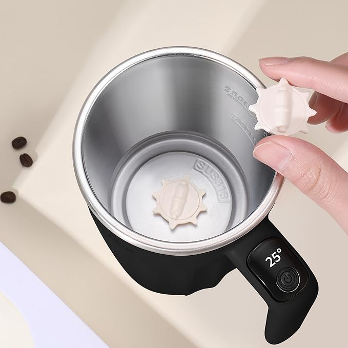 Drink Stirrer,Self Stirring Mug,Self Stirring Coffee Mug,Suitable for Coffee, Milk, Cocoa and Other Beverages (Black)