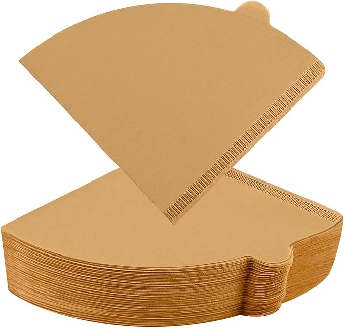 200 Count Cone Coffee Filters Size 02, Coffee Filters 2 Cone Paper, Pour Over Filters Compatible with V60 Dripper and Drip Coffee Maker, Unbleached Natural Brown