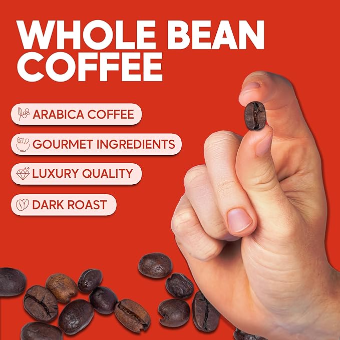 Sarasota Coffee Whole Bean Decaf | Dark Roast Gourmet Decaffeinated Coffee Beans | Low Acid, Mold Free, Specialty Grade Bulk Beans | 5lb (80 oz)