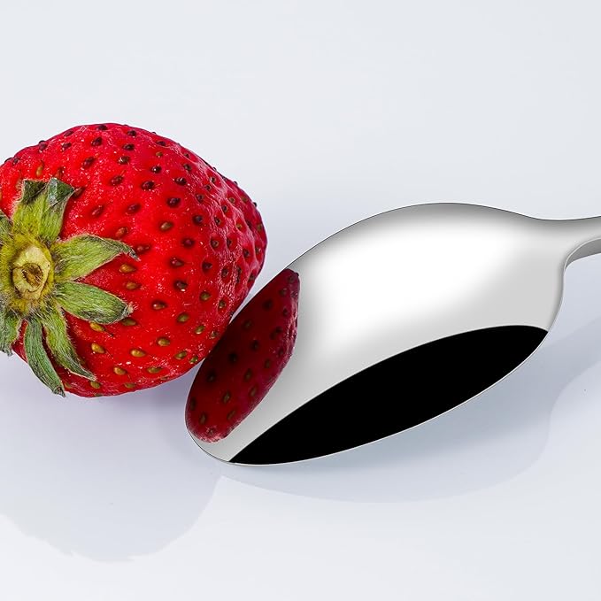 8.4-Inch Hammered Ice Tea spoon Long Handle, Coffee Spoon, Ice Cream spoons, Stainless Steel Cocktail Stirring Spoons, Tea spoon，Set of 6